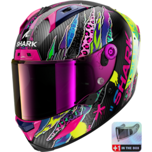 SHARK AERON FAWN Carbon Violet Yellow
